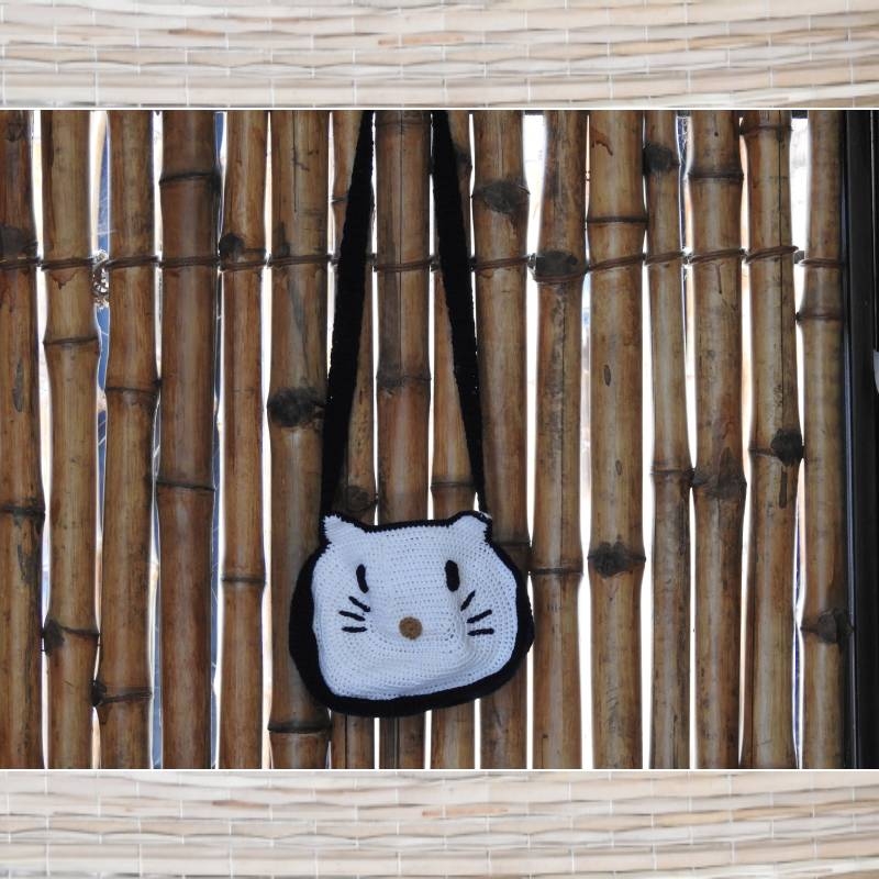 White Shoulder Bag Handmade